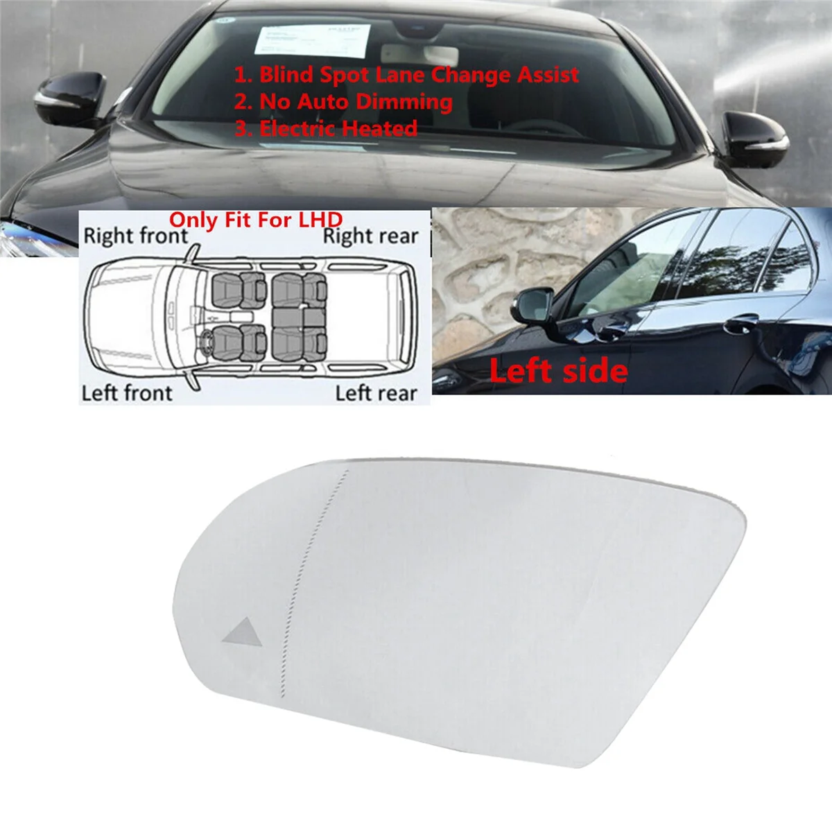 3X Left Side Wing Rearview Mirror Glass Blind Spot Heated for Mercedes-Benz C,E,S,GLC Class W205 W222 W213 2013-2021
3X Left Side Wing Rearview Mirror Glass Blind Spot Heated for Mercedes-Benz C,E,S,GLC Class W205 W222 W213 2013-2021
