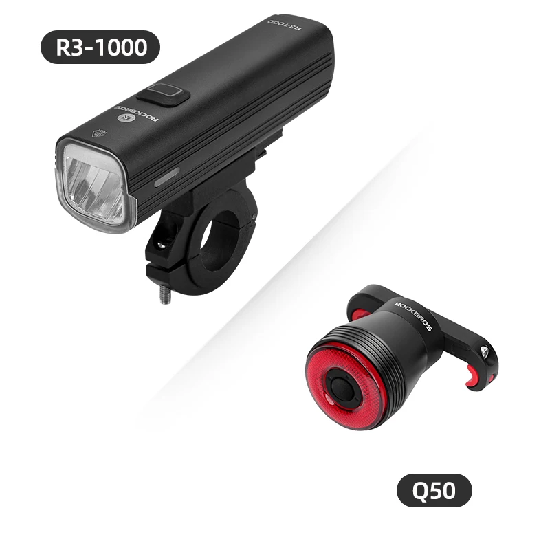 ROCKBROS Bike Light Front Rear Bicycle Lamp 1000LM 4800mAh Cycling Headlight Power Bank MTB Flashlight luz bici Bike Tail Lights
ROCKBROS Bike Light Front Rear Bicycle Lamp 1000LM 4800mAh Cycling Headlight Power Bank MTB Flashlight luz bici Bike Tail Lights