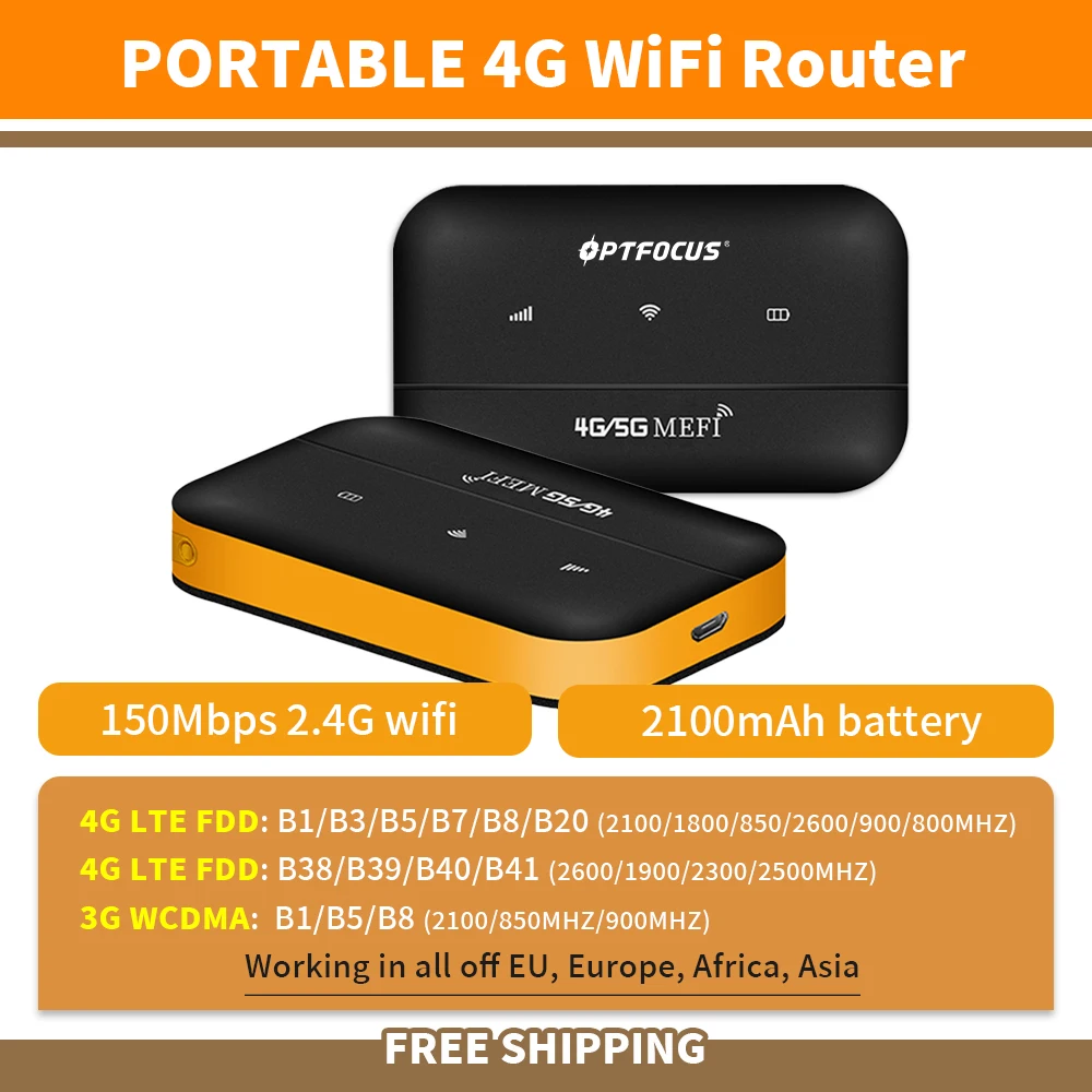 OPTFOCUS Small Mini handhold Pocket wifi hotpot with 3000mah battery 4G Pocket Wifi Router with Sim Card Slot
OPTFOCUS Small Mini handhold Pocket wifi hotpot with 3000mah battery 4G Pocket Wifi Router with Sim Card Slot