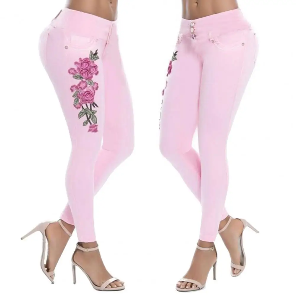 Denim Chic Birthday Gift Plus Size Women Floral Embroidery Pencil Pants for Office Jeans Pants
Denim Chic Birthday Gift Plus Size Women Floral Embroidery Pencil Pants for Office Jeans Pants