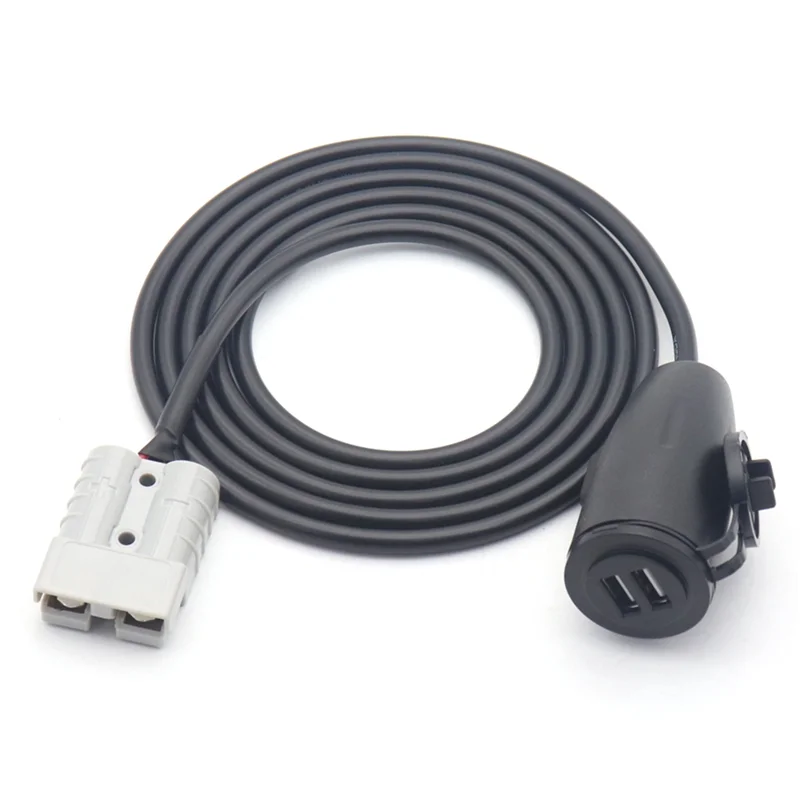 50A for Anderson Plug Power Connector with Extension Cable Dual USB 16AWG for Cars, New Energy,
50A for Anderson Plug Power Connector with Extension Cable Dual USB 16AWG for Cars, New Energy,