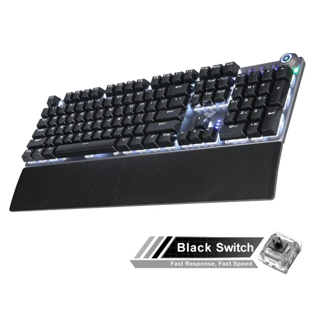 

AULA 104 Keys Gaming Mechanical Keyboard Blue Brown Black Switch Wired Mix Backlit Keyboard Anti-ghosting For PC Desktop