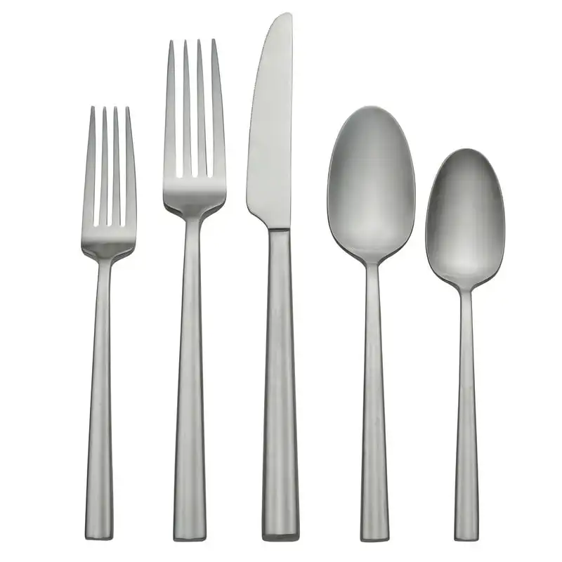 20-Piece Stainless Steel Silverware Set, Service for 4 Cubiertos Wood utensil set Butter dish Plastic plates reusable Fork Steak
20-Piece Stainless Steel Silverware Set, Service for 4 Cubiertos Wood utensil set Butter dish Plastic plates reusable Fork Steak