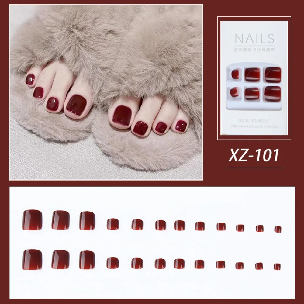 24Pcs/Set Shiny Rhinestone Toe Fake Nails Wearable Artificial Toe Nails With Glue Full Coverage Press On Fake Toe Nails
24Pcs/Set Shiny Rhinestone Toe Fake Nails Wearable Artificial Toe Nails With Glue Full Coverage Press On Fake Toe Nails