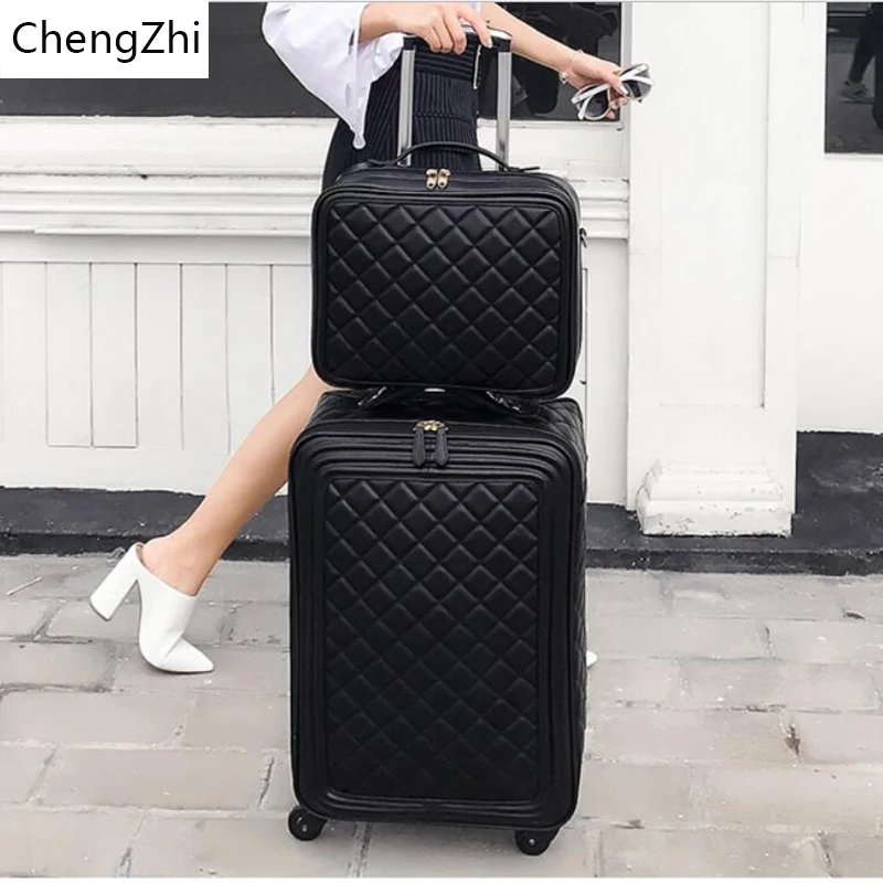 Carrylove 20"24" Inch Women Cabin Leather Trolley Suitcase 16" Spinner Hand Luggage On Wheels
Carrylove 20"24" Inch Women Cabin Leather Trolley Suitcase 16" Spinner Hand Luggage On Wheels