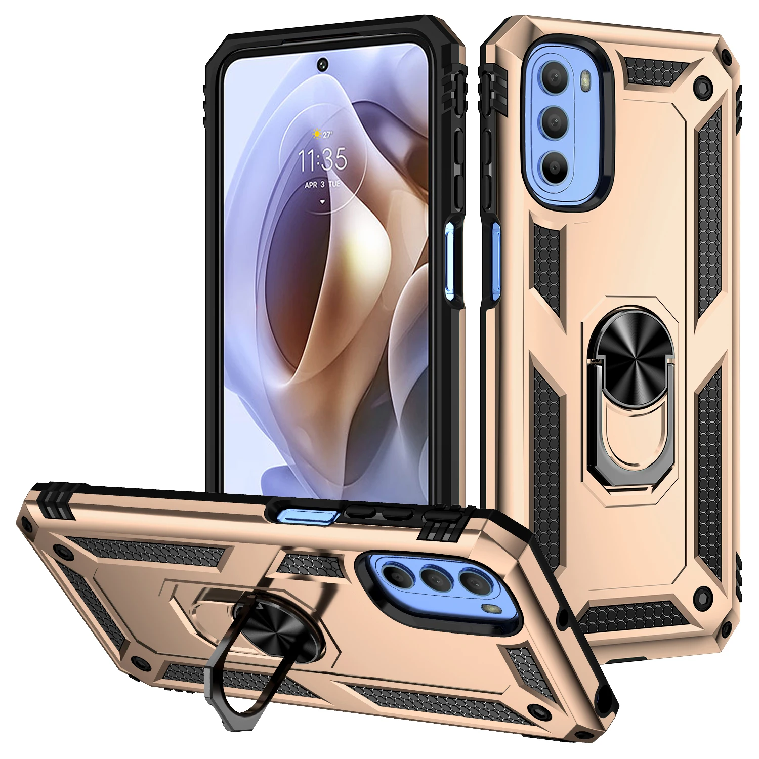 With Car Magnetic Ring Stand Phone Case For Motorola Moto G31 G41 G51 G71 5G Fashion Armor Sturdy Anti-fall Protect Cover
With Car Magnetic Ring Stand Phone Case For Motorola Moto G31 G41 G51 G71 5G Fashion Armor Sturdy Anti-fall Protect Cover