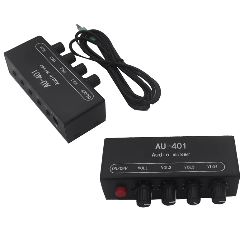 Multi-Source AU-401 DC 5V-12V Stereo Audio Mixer 4 Input 1 Output Individually Controls Board Sound
Multi-Source AU-401 DC 5V-12V Stereo Audio Mixer 4 Input 1 Output Individually Controls Board Sound
