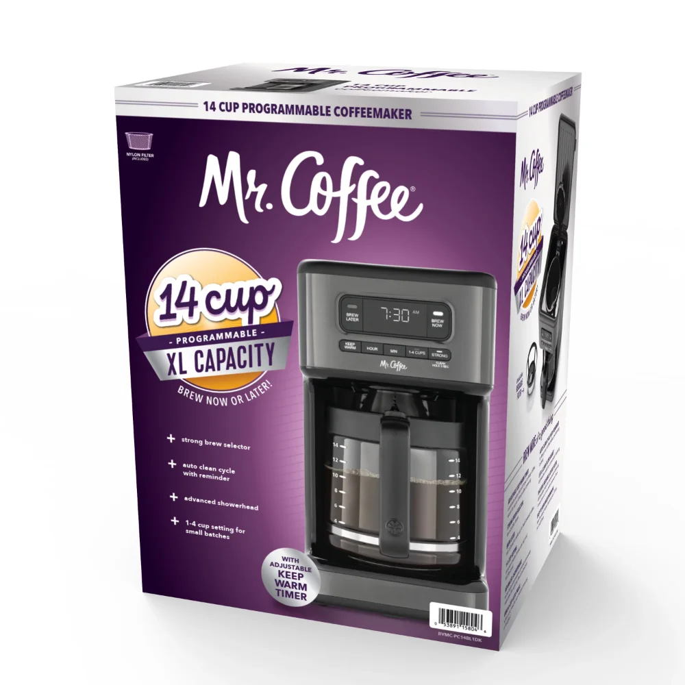 

Programmable Coffee Maker 14-Cup Dark Stainless Coffee Machine Machine A Cafe Coffe Machine
