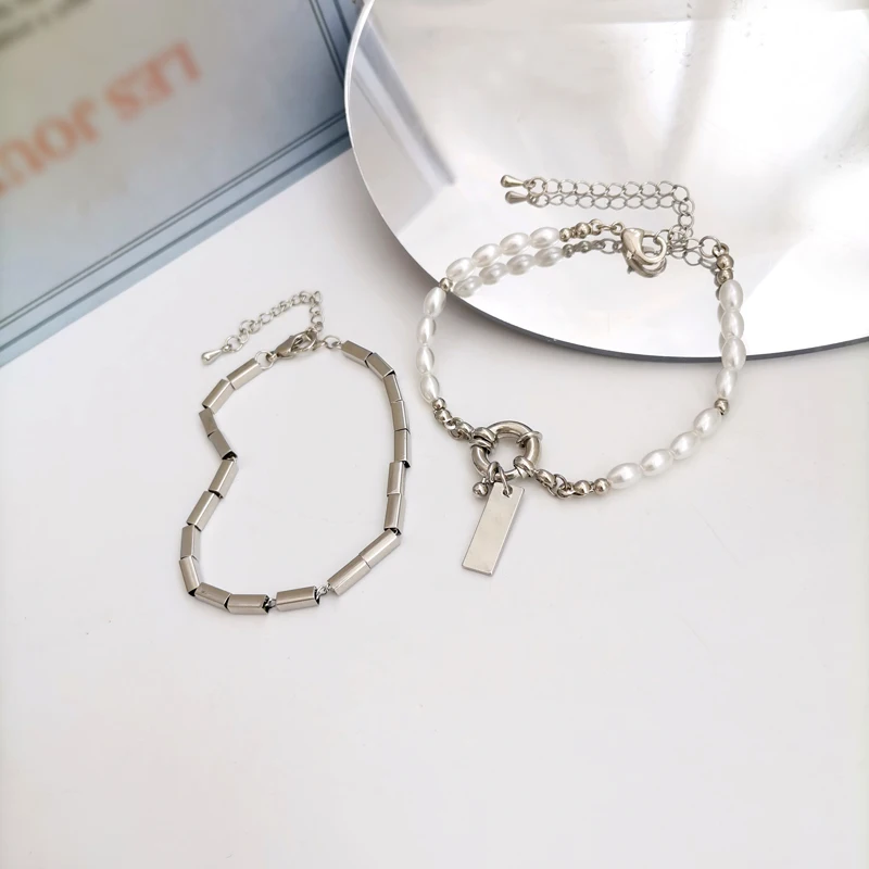 Rectangle Letter Pearl Square Chain Bracelet Bangles for Women Vintage Handmade Fine Jewelry Tennis Bracelet Birthday Gifts 610
Rectangle Letter Pearl Square Chain Bracelet Bangles for Women Vintage Handmade Fine Jewelry Tennis Bracelet Birthday Gifts 610