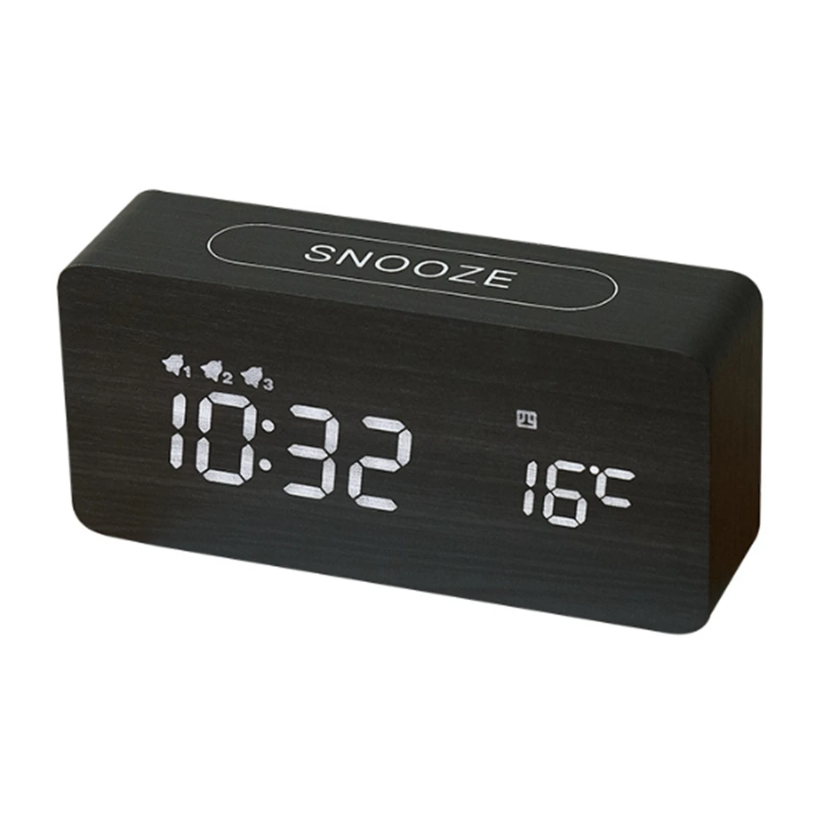 Alarm Clock LED Digital Wooden USB/AAA Powered Strap Temperature Humidity Voice Control Snooze Electronic Desk Clock 2
Alarm Clock LED Digital Wooden USB/AAA Powered Strap Temperature Humidity Voice Control Snooze Electronic Desk Clock 2