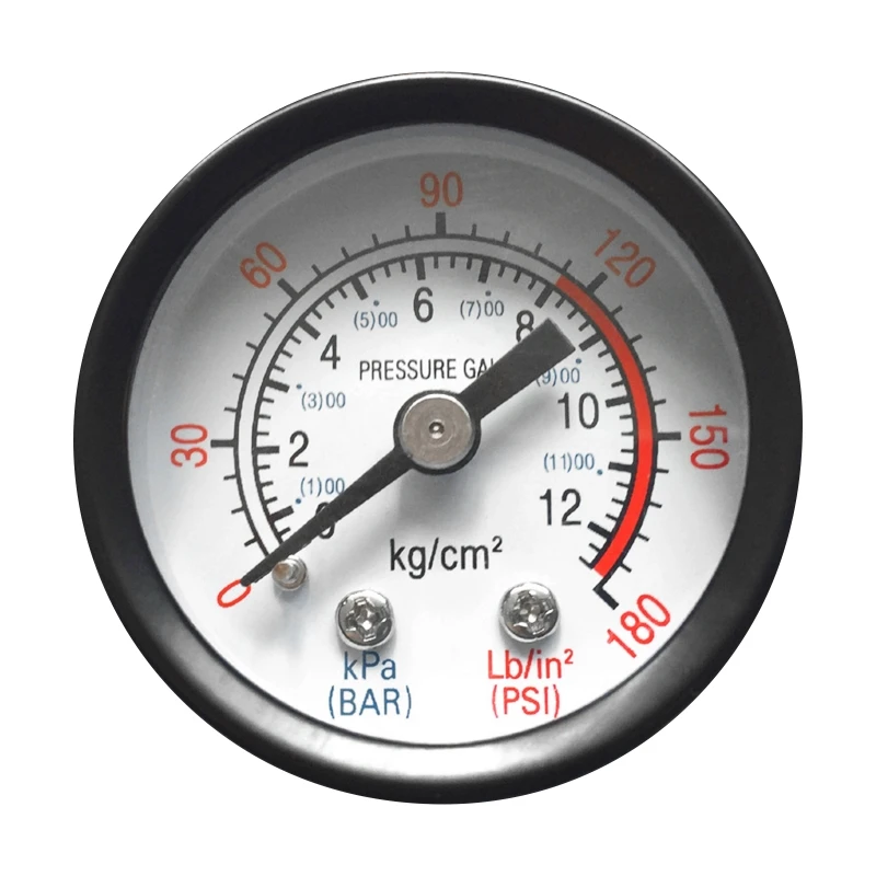 Multipurpose Pressure Gauge with Dual Scale- Back Mount Pressure Gauge 0-12Bar / 0-180PSI 1/8" Thread for Industrial
Multipurpose Pressure Gauge with Dual Scale- Back Mount Pressure Gauge 0-12Bar / 0-180PSI 1/8" Thread for Industrial