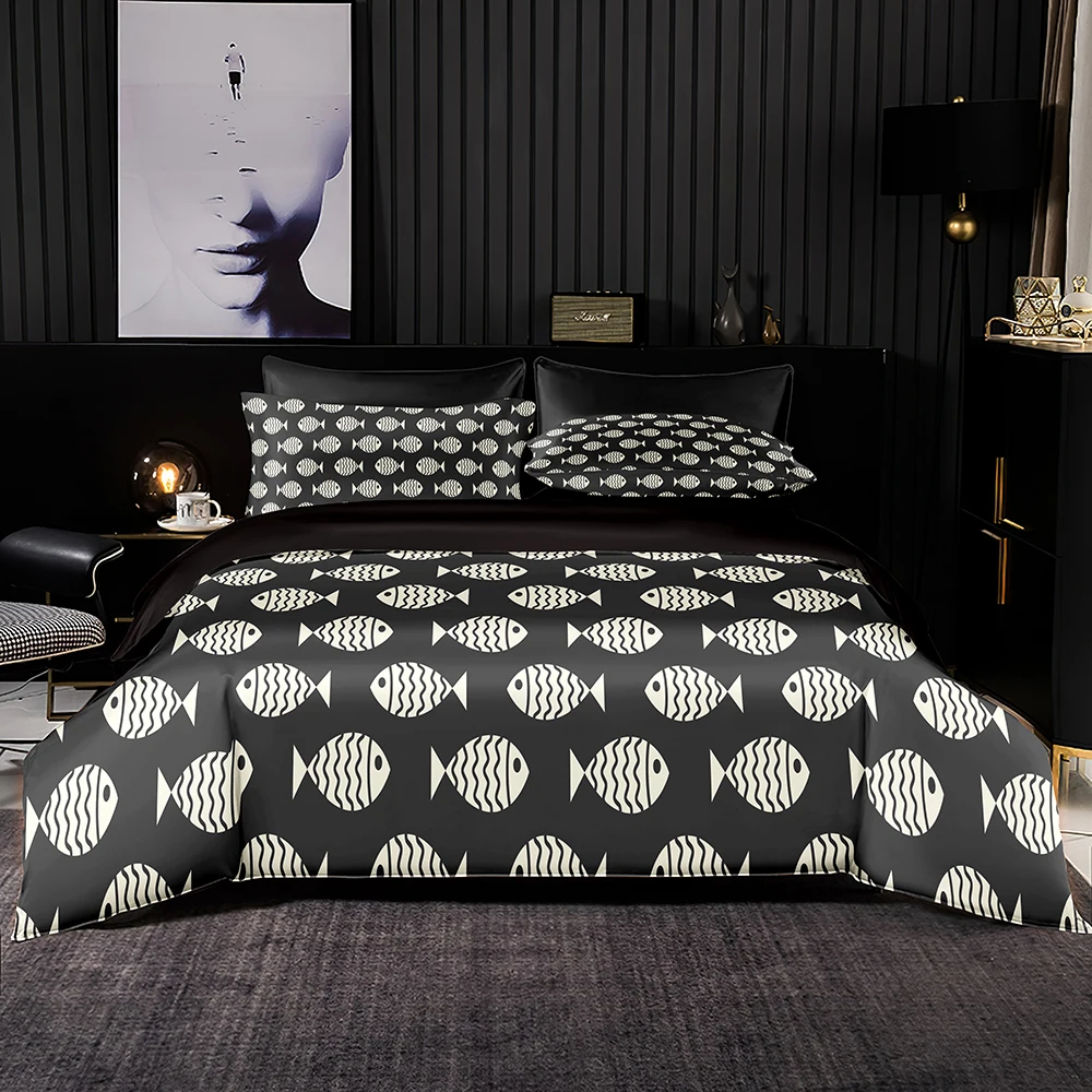 Cartoon Animal Bedding Set 2-3pcs,Simply Beige Fish with Black Wave Line Duvet Cover,1-2 Pillowcases for Hot Sale Queen King Set
Cartoon Animal Bedding Set 2-3pcs,Simply Beige Fish with Black Wave Line Duvet Cover,1-2 Pillowcases for Hot Sale Queen King Set