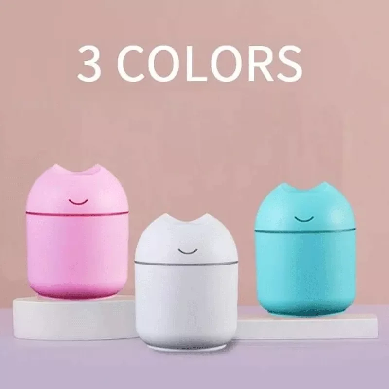 

200ML Mini Portable Air Humidifier Mist Maker With Romantic LED Lamp USB Ultrasonic Aromatherapy Diffuser Purifier For Car Home