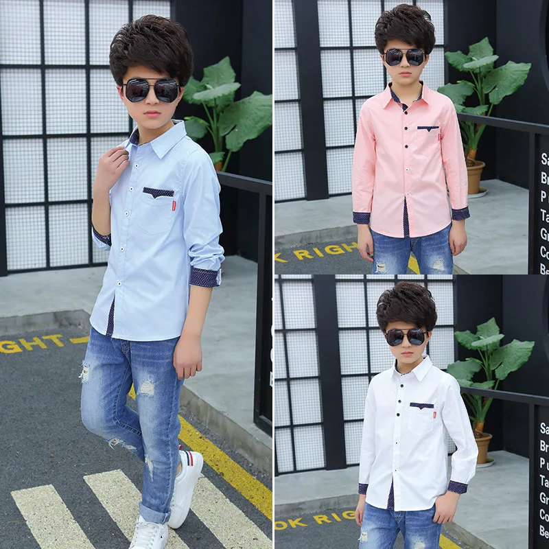 Kids Clothes Spring Autumn Boys Cotton Blouses Kids Boys Long Sleeve Shirt Children Fashion Shirt 5-15 Years Turn-down Collar
Kids Clothes Spring Autumn Boys Cotton Blouses Kids Boys Long Sleeve Shirt Children Fashion Shirt 5-15 Years Turn-down Collar