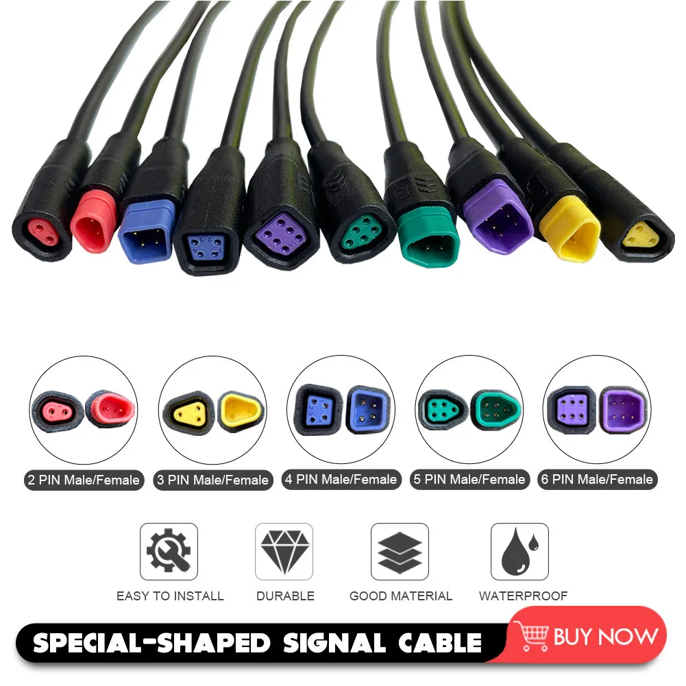 Ebike Shaped Connector 2/3/4/5/6 Pin Cable Waterproof Connector Signal Line For Ebike Bafang Display Pin Optional Cable Ebike
Ebike Shaped Connector 2/3/4/5/6 Pin Cable Waterproof Connector Signal Line For Ebike Bafang Display Pin Optional Cable Ebike