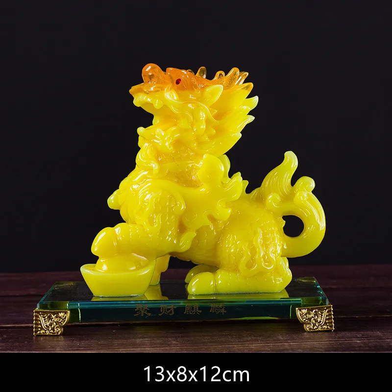 

Chinese Resin Animal Sculpture Decoration Lucky Fortune Brave Troops Ornaments Housewarming Gifts Home Fengshui Decor Crafts