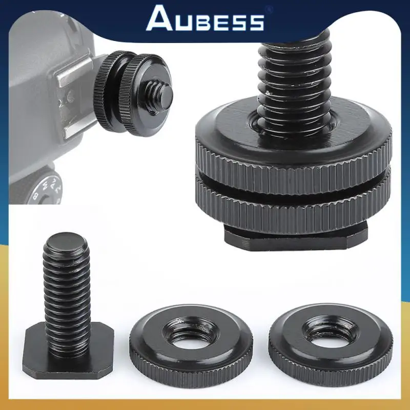 1/4" Flash Hot Shoe Mount Adapter Tripod Screw Converter Adapters With Double Nuts For DSLR Camera Rig Monitor LED Video Light
1/4" Flash Hot Shoe Mount Adapter Tripod Screw Converter Adapters With Double Nuts For DSLR Camera Rig Monitor LED Video Light