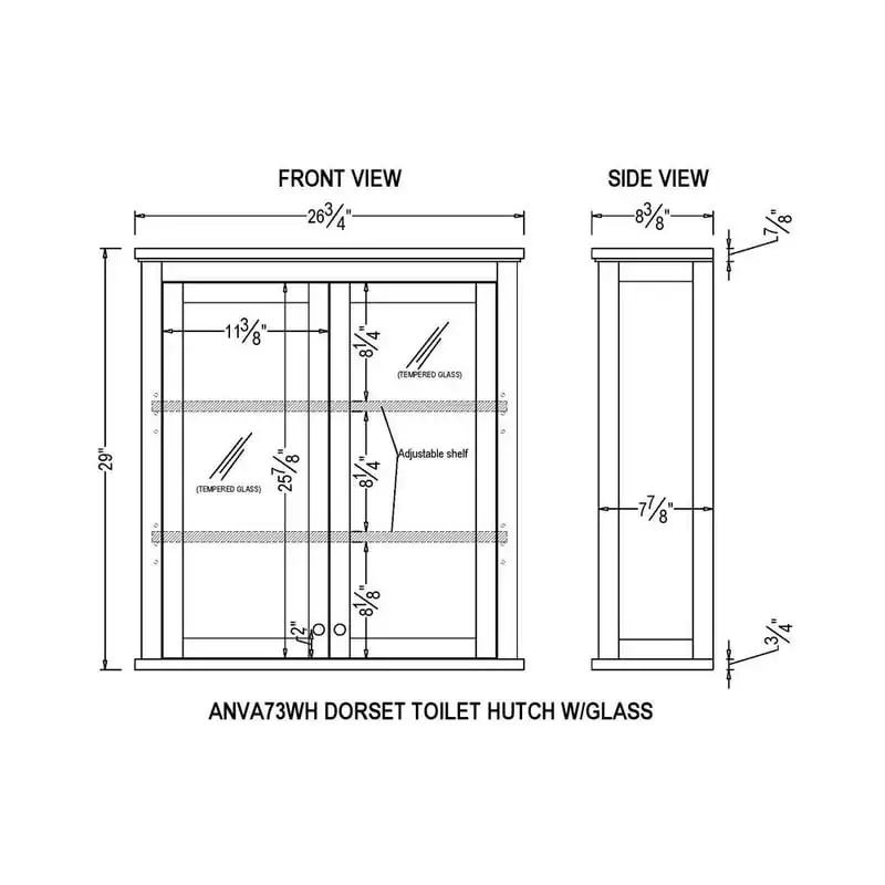 27"W x 29"H Wall Mounted Bath Storage Cabinet with Glass Cabinet Doors
27"W x 29"H Wall Mounted Bath Storage Cabinet with Glass Cabinet Doors