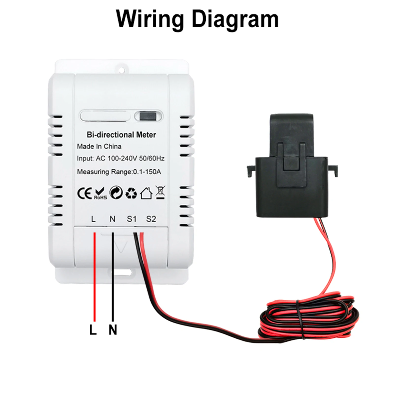 Tuya WiFi Intelligent Bidirectional Single-phase Energy Meter Solar PV System Power Production Consumption Monitoring Meter
Tuya WiFi Intelligent Bidirectional Single-phase Energy Meter Solar PV System Power Production Consumption Monitoring Meter