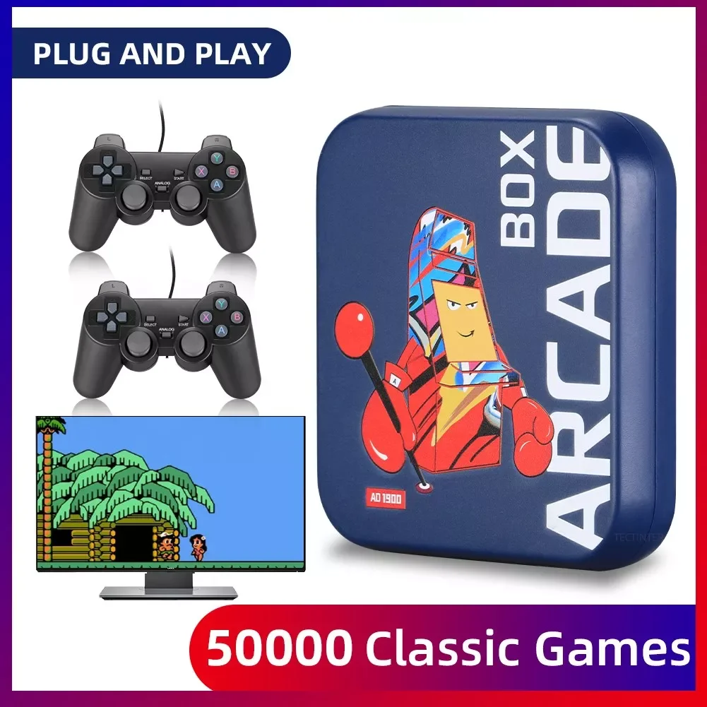 Box Video Game Console Gamepad for PSP/PS1/DC/Naomi Game Player 50000 Retro Games 4K TV HD Display on Projector Monitor
Box Video Game Console Gamepad for PSP/PS1/DC/Naomi Game Player 50000 Retro Games 4K TV HD Display on Projector Monitor