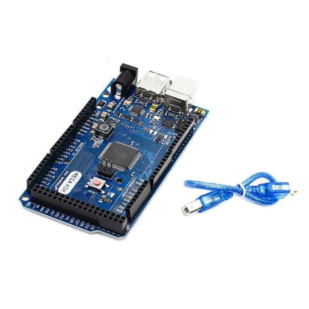 

Макетная плата для Arduino Mega 2560 ADK ATmega2560 с USB-кабелем для Arduino поддерживает соединения датчиков