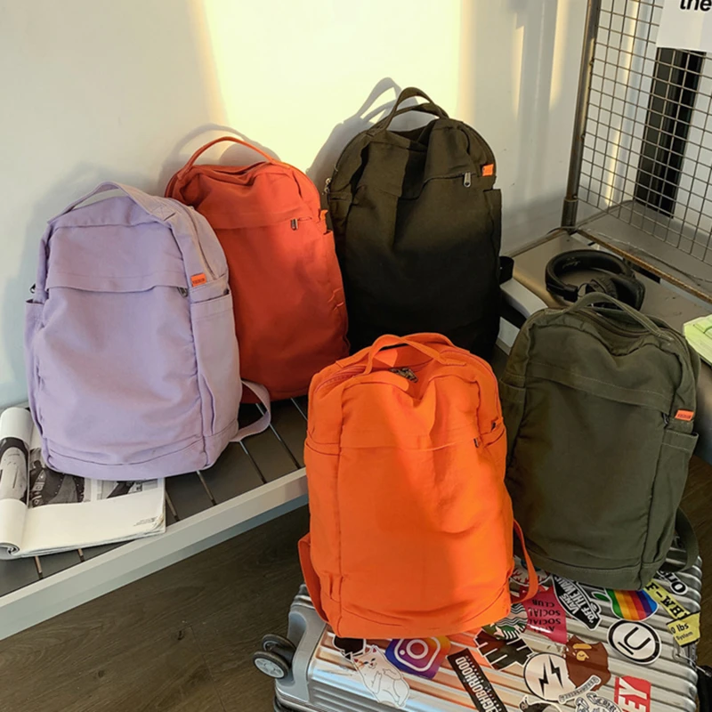 Women Backpack Canvas Rucksack Casual Solid Color Large Capacity School Bag for Unisex Book Bag
Women Backpack Canvas Rucksack Casual Solid Color Large Capacity School Bag for Unisex Book Bag