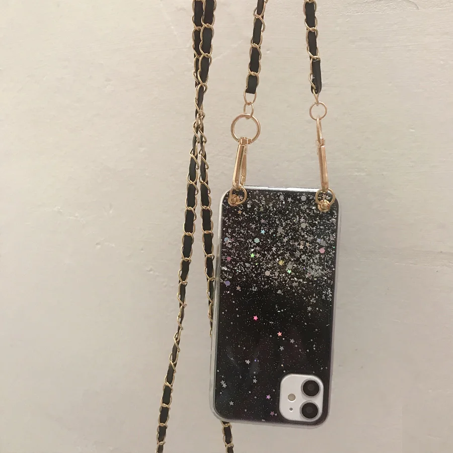 Glitter Crossbody Strap Leather Lanyard Phone Case For iphone 14 13 12 11 Pro Max Mini XR X XS Max 6 7 8 Plus SE Silicone Cover 
Glitter Crossbody Strap Leather Lanyard Phone Case For iphone 14 13 12 11 Pro Max Mini XR X XS Max 6 7 8 Plus SE Silicone Cover