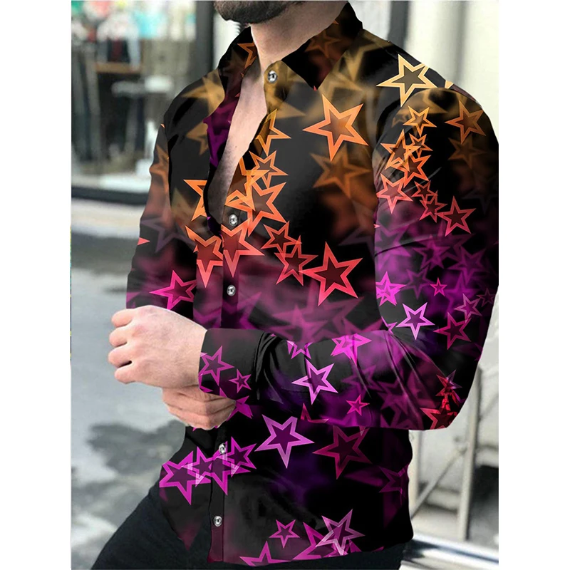 Spring and Autumn New Fashion Trend Men's Long Sleeve Retro Shirt 3D Printing Shirt Casual Men's Handsome Shirt Slim Fit
Spring and Autumn New Fashion Trend Men's Long Sleeve Retro Shirt 3D Printing Shirt Casual Men's Handsome Shirt Slim Fit