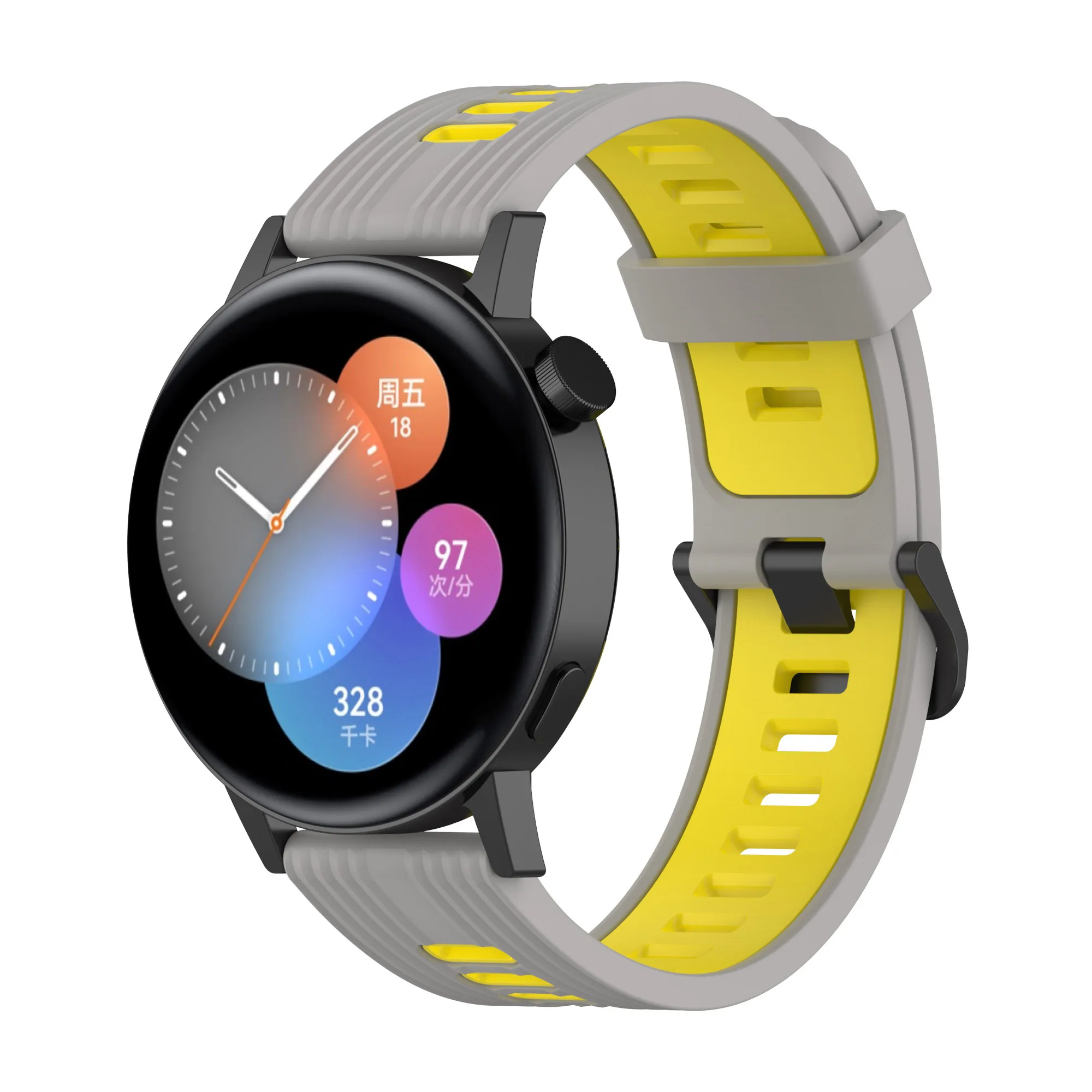 Силиконовый ремешок для HUAWEI WATCH GT 3 46 мм 42 мм/GT 2/GT2/Pro/Runner Quickfit Samsung Galaxy Watch 4/Classic/Active -