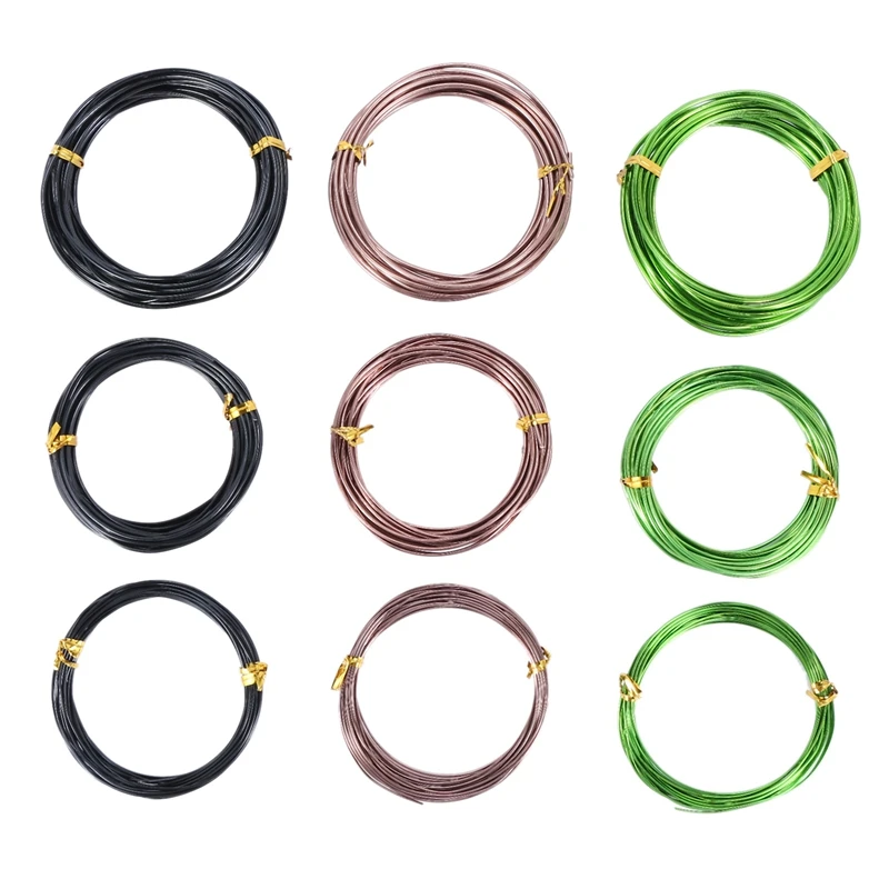 9 Rolls Bonsai Wires Anodized Aluminum Bonsai Training Wire With 3 Sizes (1.0 Mm, 1.5 Mm, 2.0 Mm) Total 147 Feet (Black, Brown,
9 Rolls Bonsai Wires Anodized Aluminum Bonsai Training Wire With 3 Sizes (1.0 Mm, 1.5 Mm, 2.0 Mm) Total 147 Feet (Black, Brown,