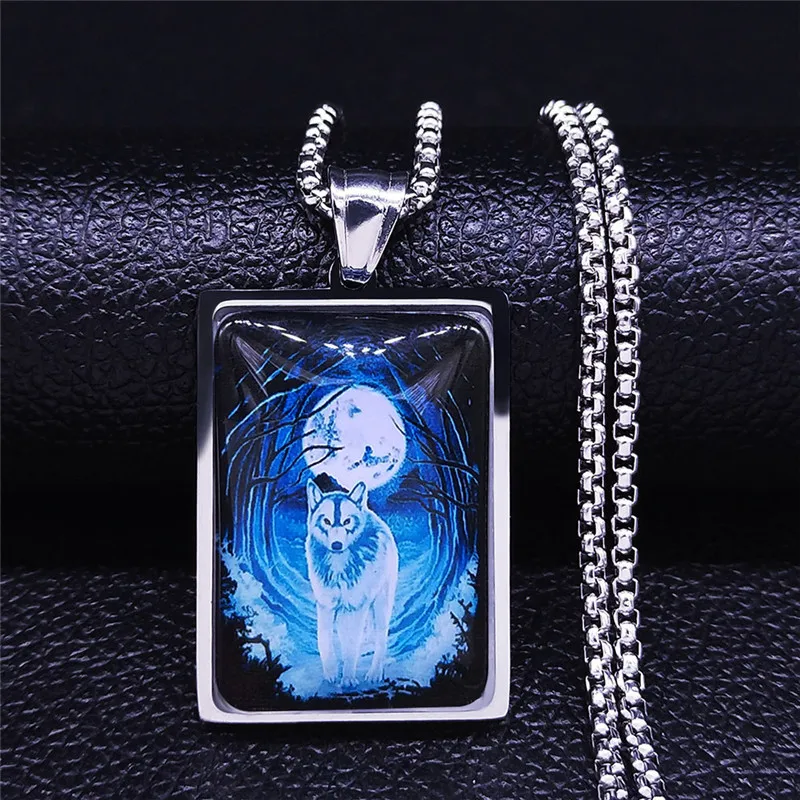 Witchcraft Tarot Wolf Stainless Steel Class Statement Necklace Women/Men Silver Color Animal Jewelry colgante N5186S07
Witchcraft Tarot Wolf Stainless Steel Class Statement Necklace Women/Men Silver Color Animal Jewelry colgante N5186S07