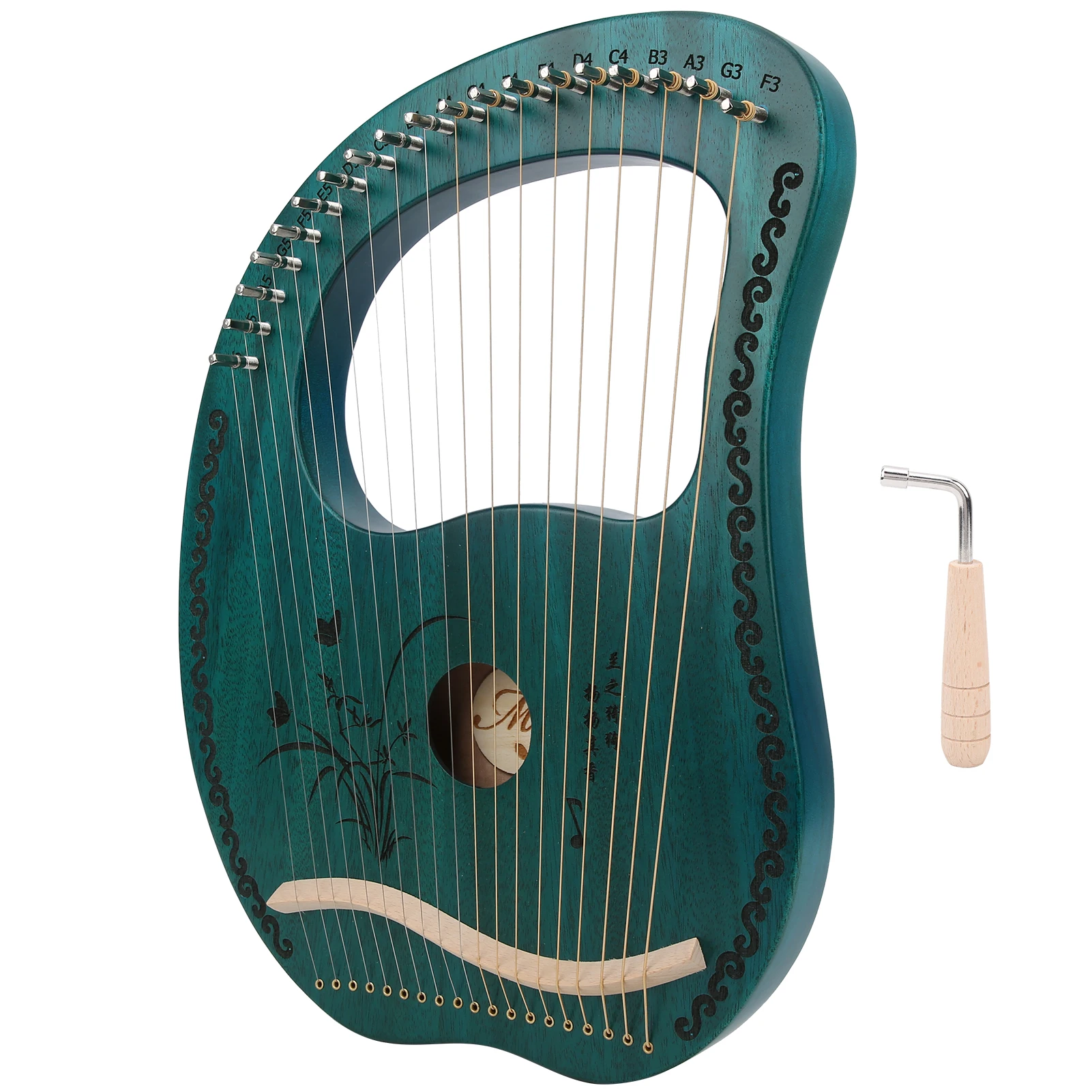 Lyre Harp 19-струнный 19-тональный настраиваемый Малый портативный музыкальный инструмент из красного дерева в подарок
Lyre Harp 19-струнный 19-тональный настраиваемый Малый портативный музыкальный инструмент из красного дерева в подарок