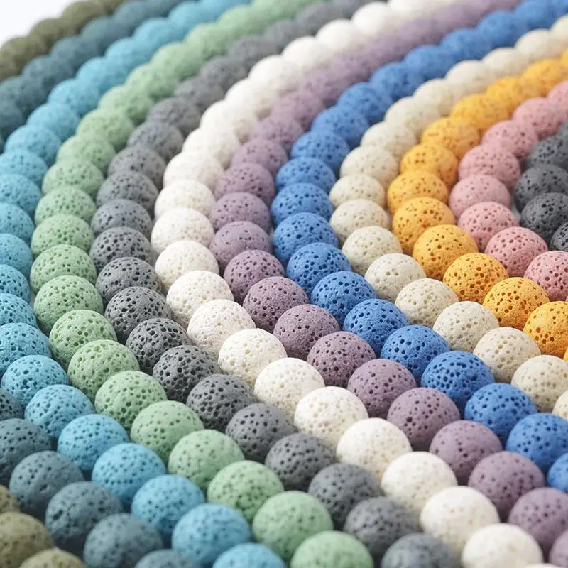 6mm-16mm natural stone beads colored volcanic lava round rock loose beads used for DIY necklace bracelet jewelry production
6mm-16mm natural stone beads colored volcanic lava round rock loose beads used for DIY necklace bracelet jewelry production