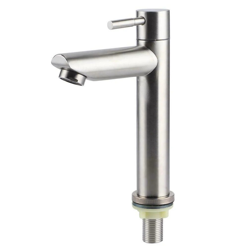 304 Stainless Steel Silver Single Cold Sink Faucet Corrosion Rust Prevention Bathroom Counter Basin Faucet Filter Impurities
304 Stainless Steel Silver Single Cold Sink Faucet Corrosion Rust Prevention Bathroom Counter Basin Faucet Filter Impurities