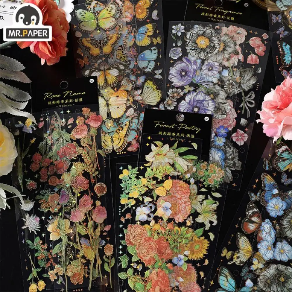 Mr. Paper 4 Styles 3Pcs/bag Vintage Plant Sticker Beautiful Flower Butterfly Hand Account Decoration Stationery Sticker
Mr. Paper 4 Styles 3Pcs/bag Vintage Plant Sticker Beautiful Flower Butterfly Hand Account Decoration Stationery Sticker