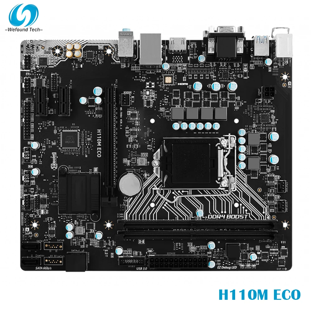 H110M ECO For Msi Desktop Motherboard LGA1151 DDR4 32GB PCI-E3.0 SATA3 USB3.1 Gen1 MicroATX Tested Fast Ship
H110M ECO For Msi Desktop Motherboard LGA1151 DDR4 32GB PCI-E3.0 SATA3 USB3.1 Gen1 MicroATX Tested Fast Ship