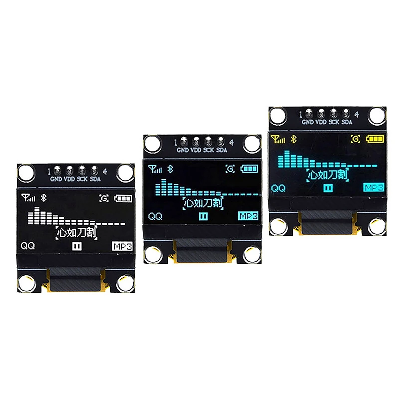 Пользователь DIY OLED SSD1306 0 96 дюйма белый/синий/желтый 128X64 IIC I2C серийный дисплей