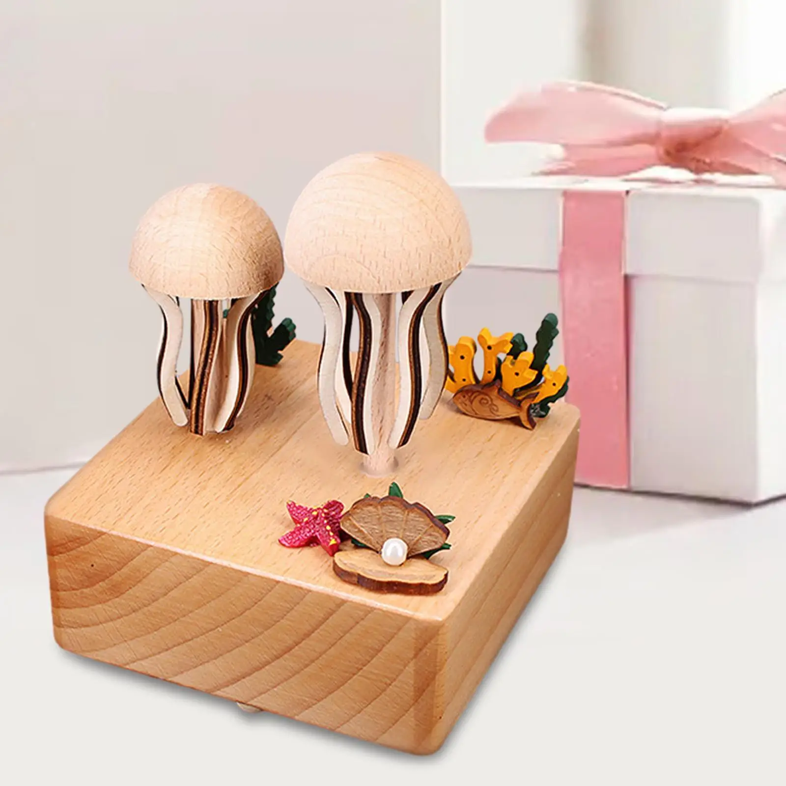 Jellyfish Wooden Music Box Tabletop Ornament Electric Music Boxes Musical Box for Family Girls Boys Lovers Friends Musical Gift
Jellyfish Wooden Music Box Tabletop Ornament Electric Music Boxes Musical Box for Family Girls Boys Lovers Friends Musical Gift