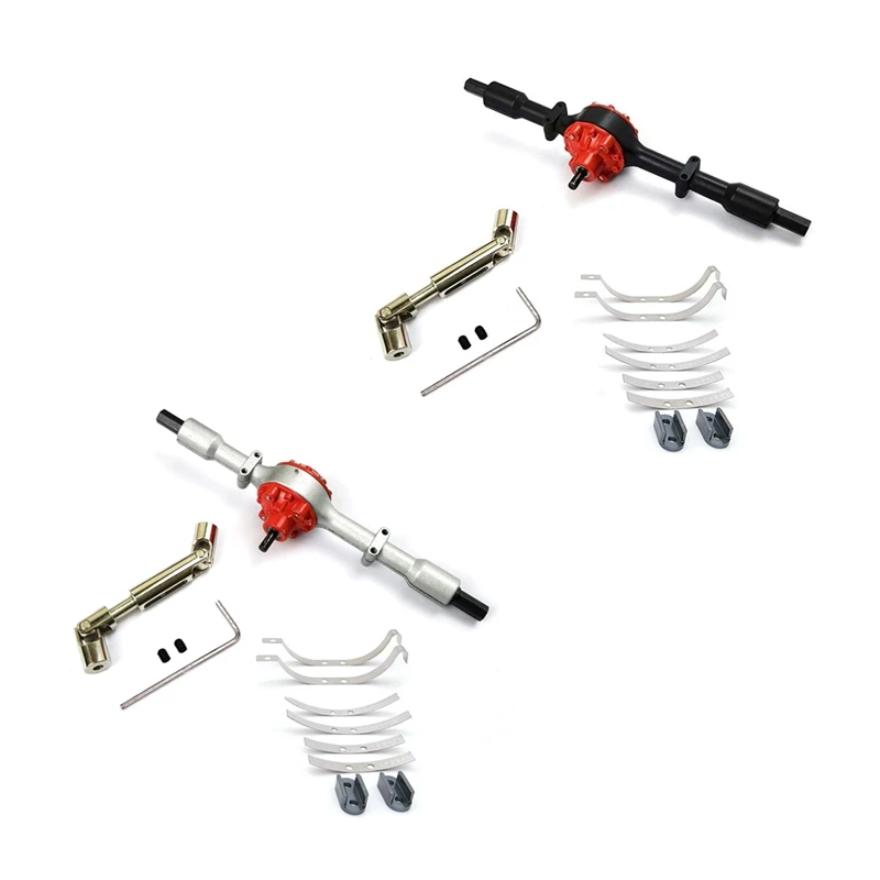 2Set Metal Rear Bridge Axle With Shock Absorber Leaf Springs Suspension For WPL D12 B16 B36 B14 B24 Silver & Black
2Set Metal Rear Bridge Axle With Shock Absorber Leaf Springs Suspension For WPL D12 B16 B36 B14 B24 Silver & Black