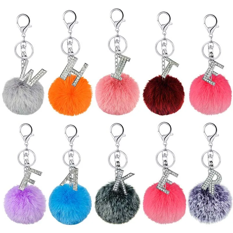 26 Colour Imitation Rabbit Fur Key Chain Zinc Alloy Alphabet Key Ring Bag Accessory Charm Mini Handbag Keychain Popular Jewelry
26 Colour Imitation Rabbit Fur Key Chain Zinc Alloy Alphabet Key Ring Bag Accessory Charm Mini Handbag Keychain Popular Jewelry