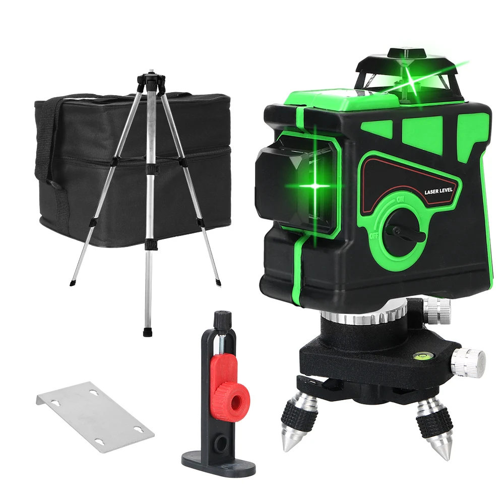 3D Level Green Laser Level EU Self-Leveling 12 Lines 360 Horizontal And Vertical Cross Super Powerful with Tripod
3D Level Green Laser Level EU Self-Leveling 12 Lines 360 Horizontal And Vertical Cross Super Powerful with Tripod