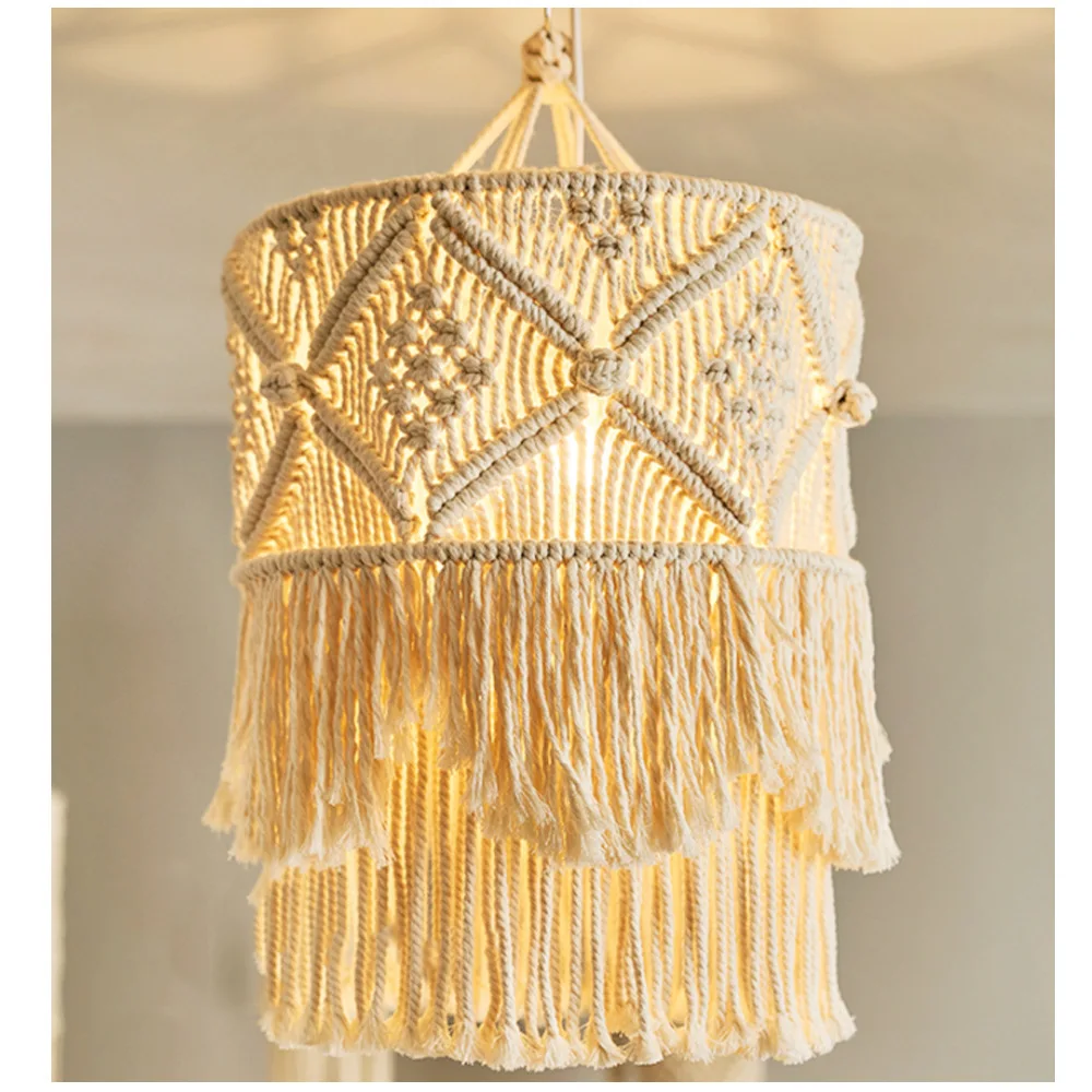 Bohemian Handmade Woven Lampshade Macrame Wall Hanging Lamp Room Coffee Restaurant Decoration Tapestry Lampshade Bedroom Decor
Bohemian Handmade Woven Lampshade Macrame Wall Hanging Lamp Room Coffee Restaurant Decoration Tapestry Lampshade Bedroom Decor