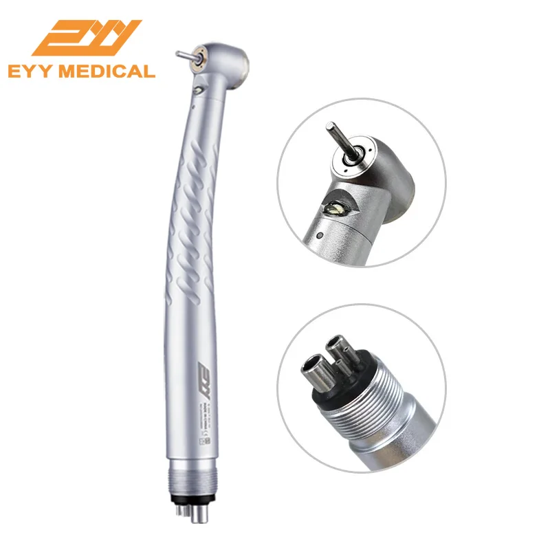 

Dental High Speed Handpiece LED Self-Power E-Generator Fiber Optic Push Button Max Air Turbine Cartridge Rotor 2/4Hole Dentistry