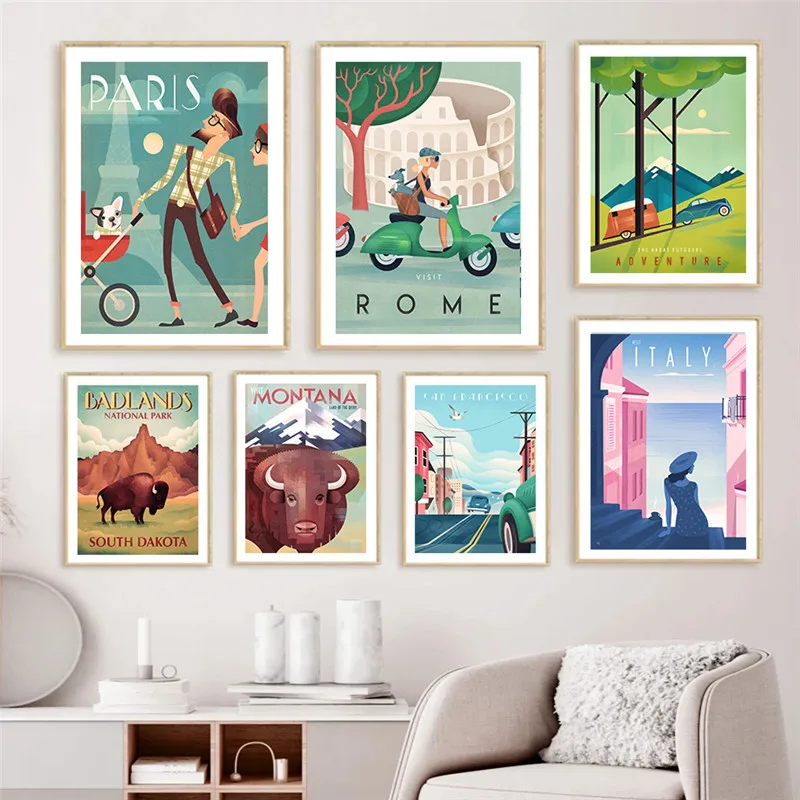 Vintage Travel Poster Paris France Canvas Painting Italy Golf Soccer Wall Art Tourism City Living Room Decoration Home Decor
Vintage Travel Poster Paris France Canvas Painting Italy Golf Soccer Wall Art Tourism City Living Room Decoration Home Decor