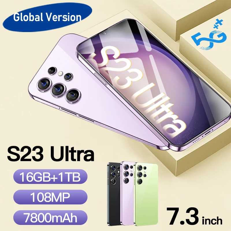 New 5g Smartphone S23 Ultra original phone 7800mAh Mobile phone 16GB 1TB 7.3inch hd screen smartphone android Unlocked Phone
New 5g Smartphone S23 Ultra original phone 7800mAh Mobile phone 16GB 1TB 7.3inch hd screen smartphone android Unlocked Phone