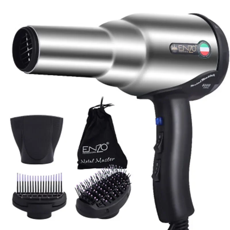 ENZO 2000W Powerful Hair Dryer Professional Blow Dryer Brush AC Motor All Metal Strong Wind Blow Dryer with Comb
ENZO 2000W Powerful Hair Dryer Professional Blow Dryer Brush AC Motor All Metal Strong Wind Blow Dryer with Comb