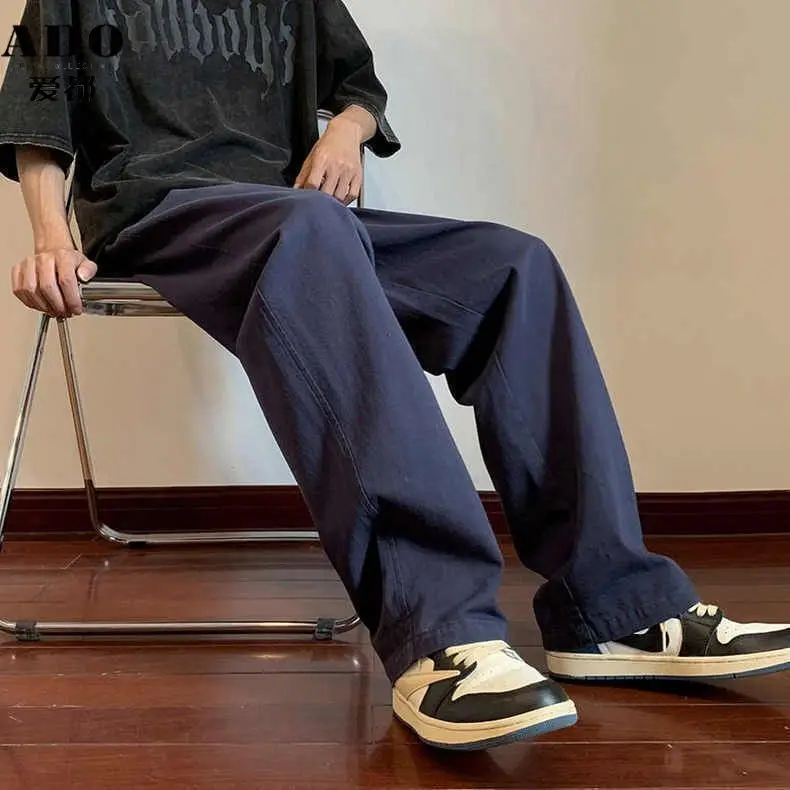 Men's Cargo Trousers High Street Cargo Pants Men Cotton Loose Straight Male Casual Solid Color Trousers for Men Cargo A18
Men's Cargo Trousers High Street Cargo Pants Men Cotton Loose Straight Male Casual Solid Color Trousers for Men Cargo A18