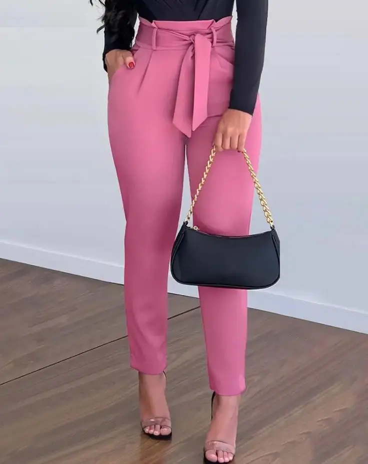 Women's Casual High Waist Tied Detail Casual Pants Versatile Commuting Skirt Pants Solid Color Summer Outfits Pants for Women
Women's Casual High Waist Tied Detail Casual Pants Versatile Commuting Skirt Pants Solid Color Summer Outfits Pants for Women