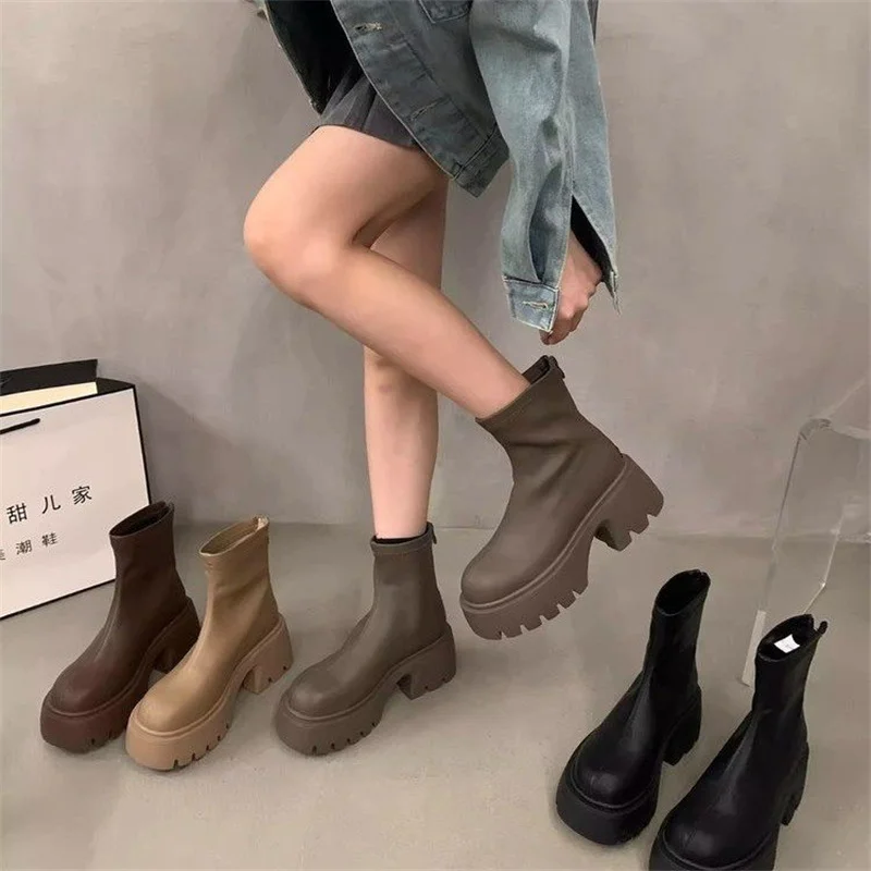 2023 New Thick Sole Women's Autumn and Winter Shoes Short Boots Soft Leather Chelsea Boots
2023 New Thick Sole Women's Autumn and Winter Shoes Short Boots Soft Leather Chelsea Boots