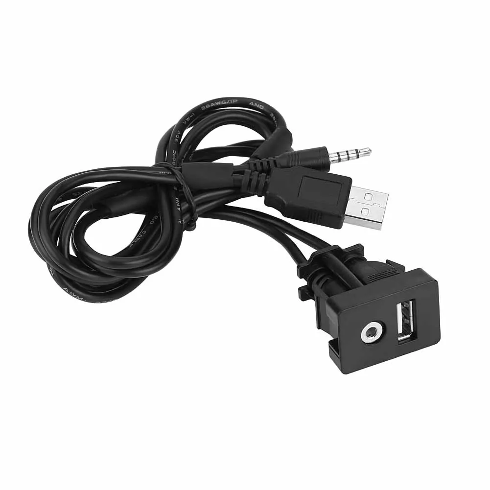 Car Boat Dash Flush Mount USB Port 3.5mm AUX Jack Extension Cable Lead Mounting Panel 3.5mm
Car Boat Dash Flush Mount USB Port 3.5mm AUX Jack Extension Cable Lead Mounting Panel 3.5mm